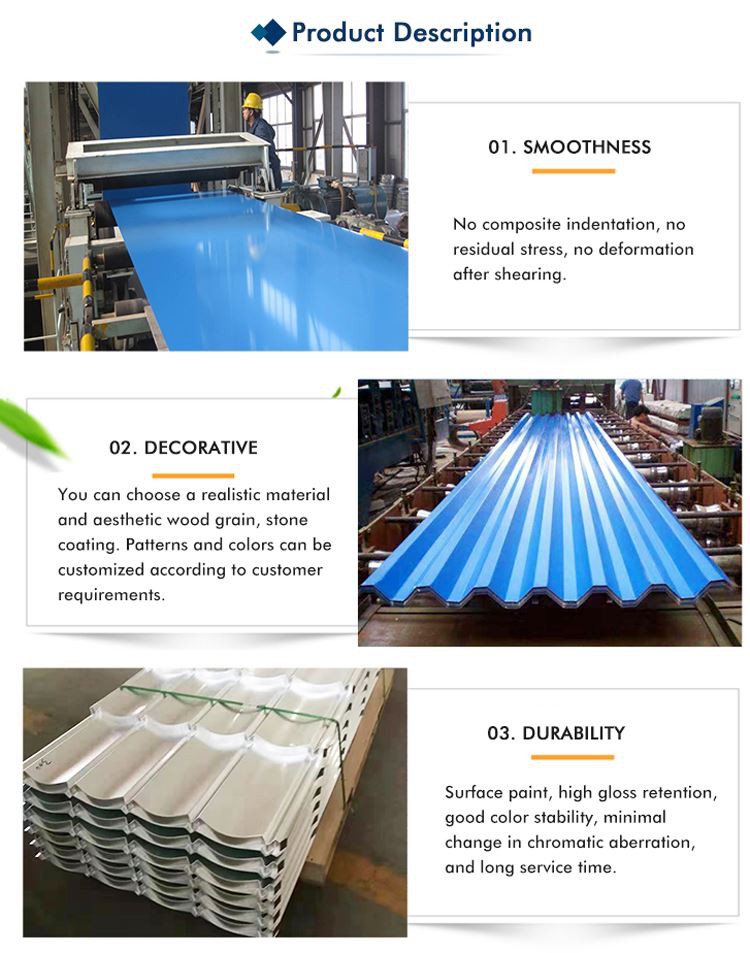PPGL Aluzinc Color Coated Corrugated Roof Sheet
